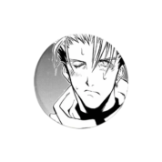 Trigun Stampede Anime Black And White Tinplate Badge