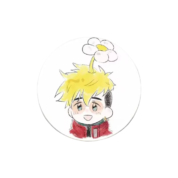 Anime Trigun Vash The Stampede White Tinplate Badge