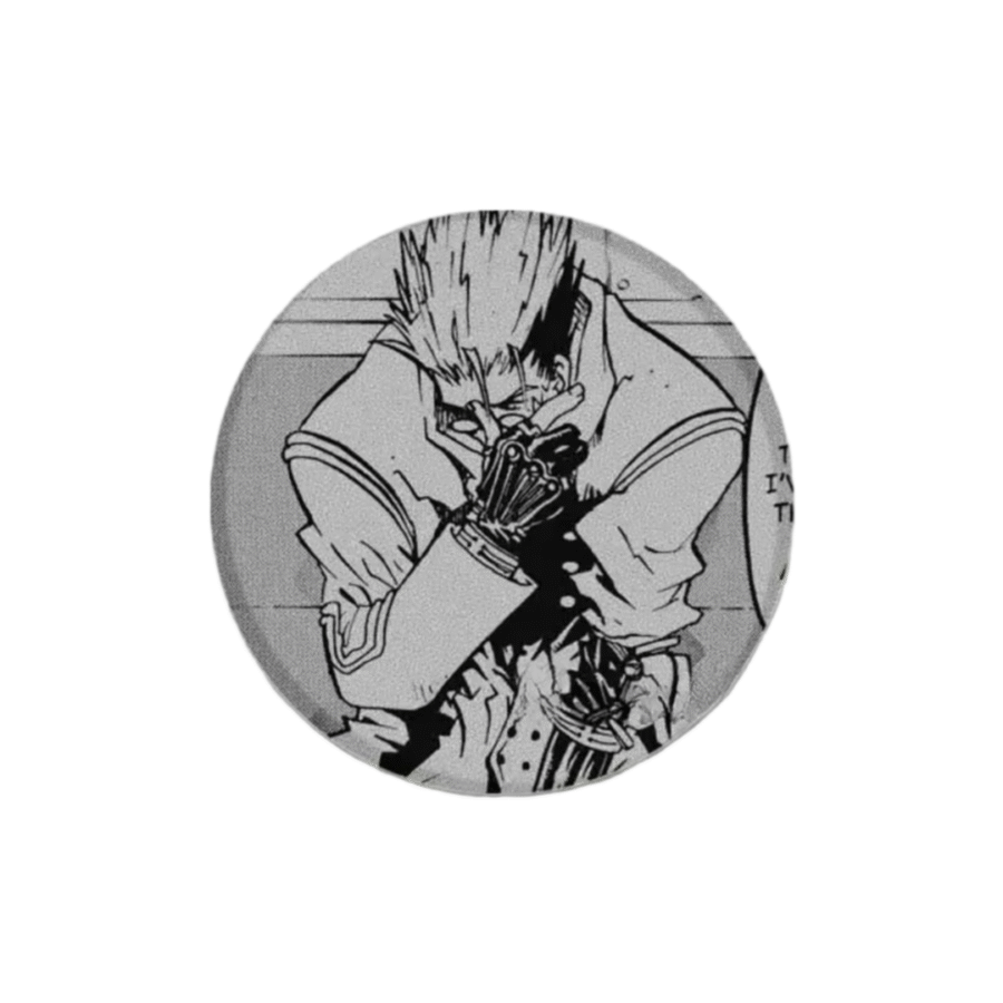 Trigun Stampede Black And White Anime Tinplate Badge Trigun Stampede Black And White Anime Tinplate Badge