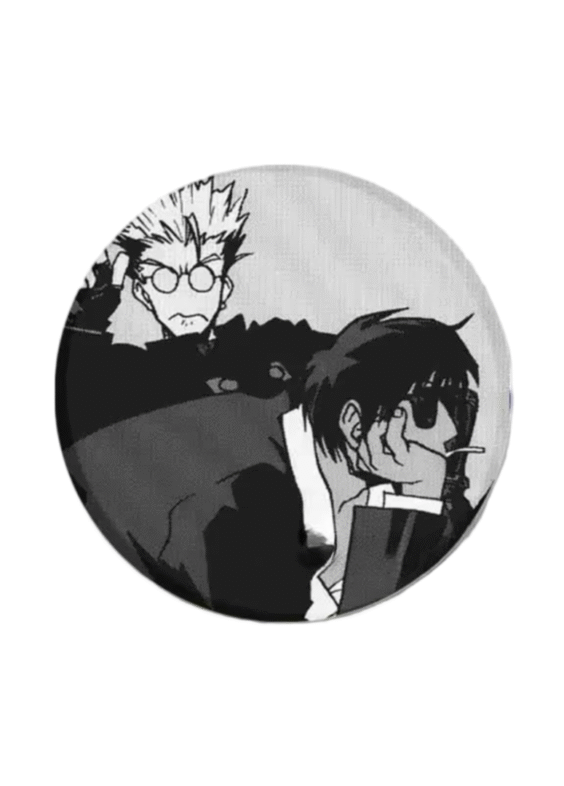 Anime Trigun Stampede And Nicholas D. Wolfwood Tinplate Badge