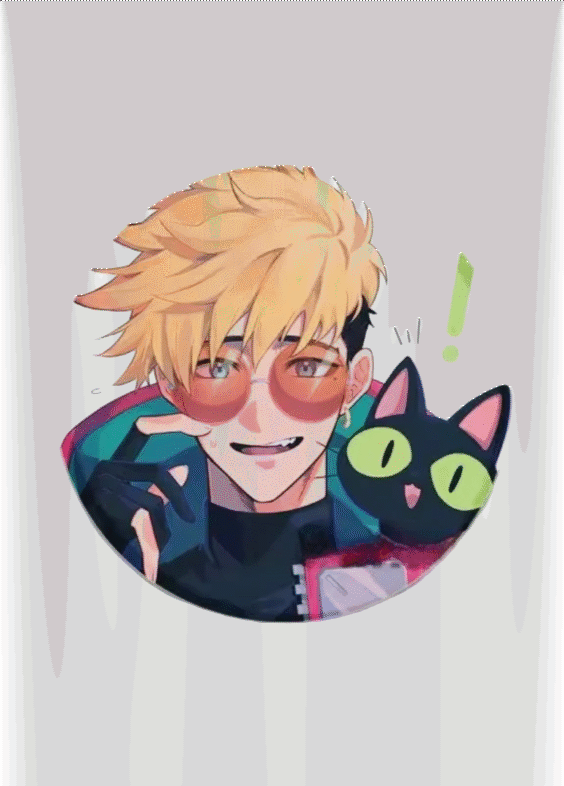 Anime Trigun Vash The Stampede And Kuroneko-Sama Tinplate Badge