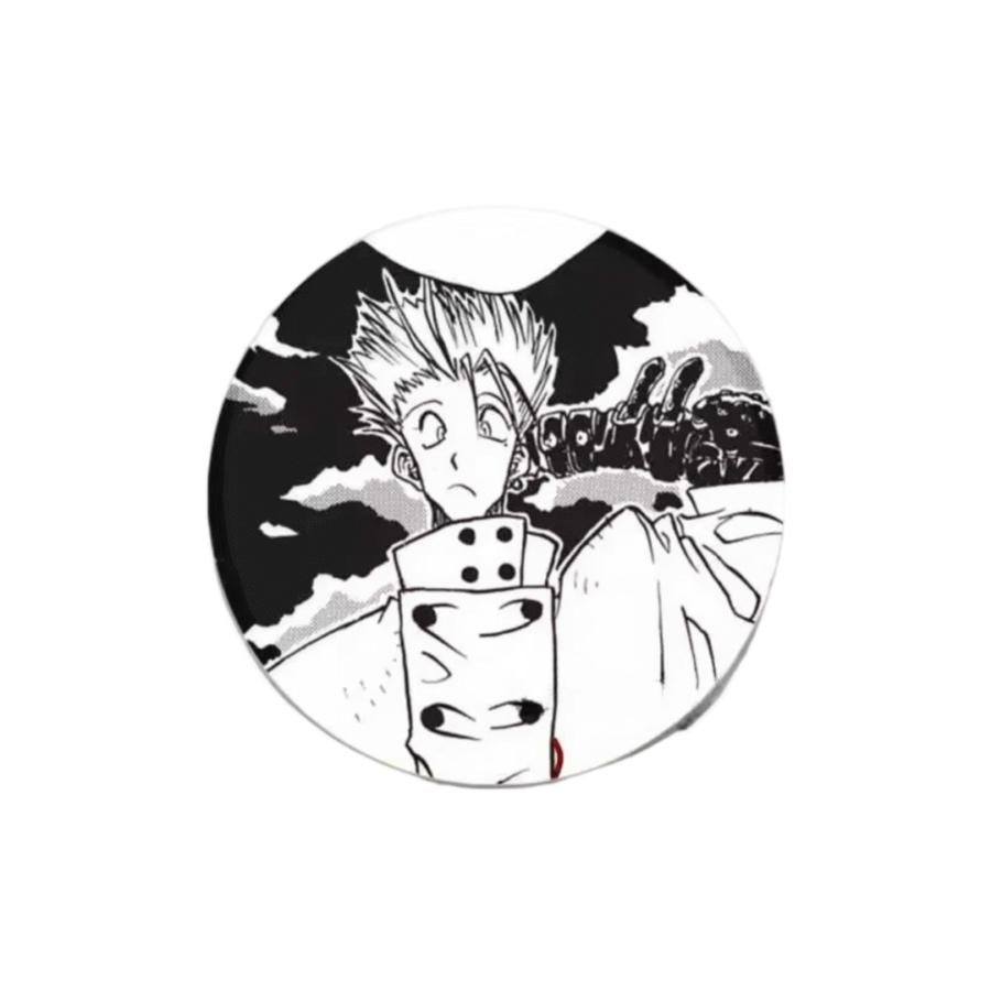 Trigun Anime Vash The Stampede Black And White Tinplate Badge Trigun Anime Vash The Stampede Black And White Tinplate Badge
