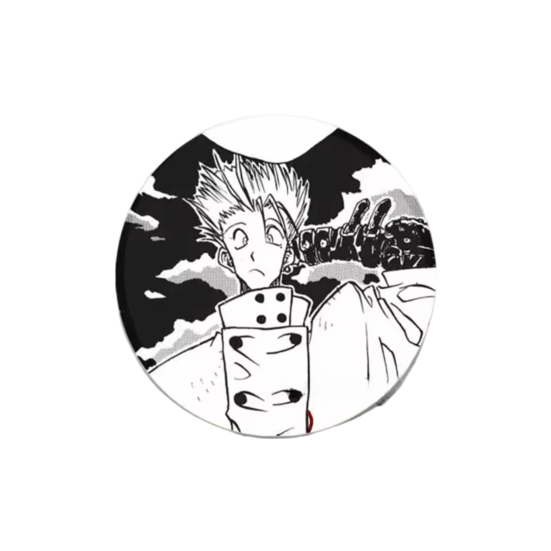 Trigun Anime Vash The Stampede Black And White Tinplate Badge Trigun Anime Vash The Stampede Black And White Tinplate Badge