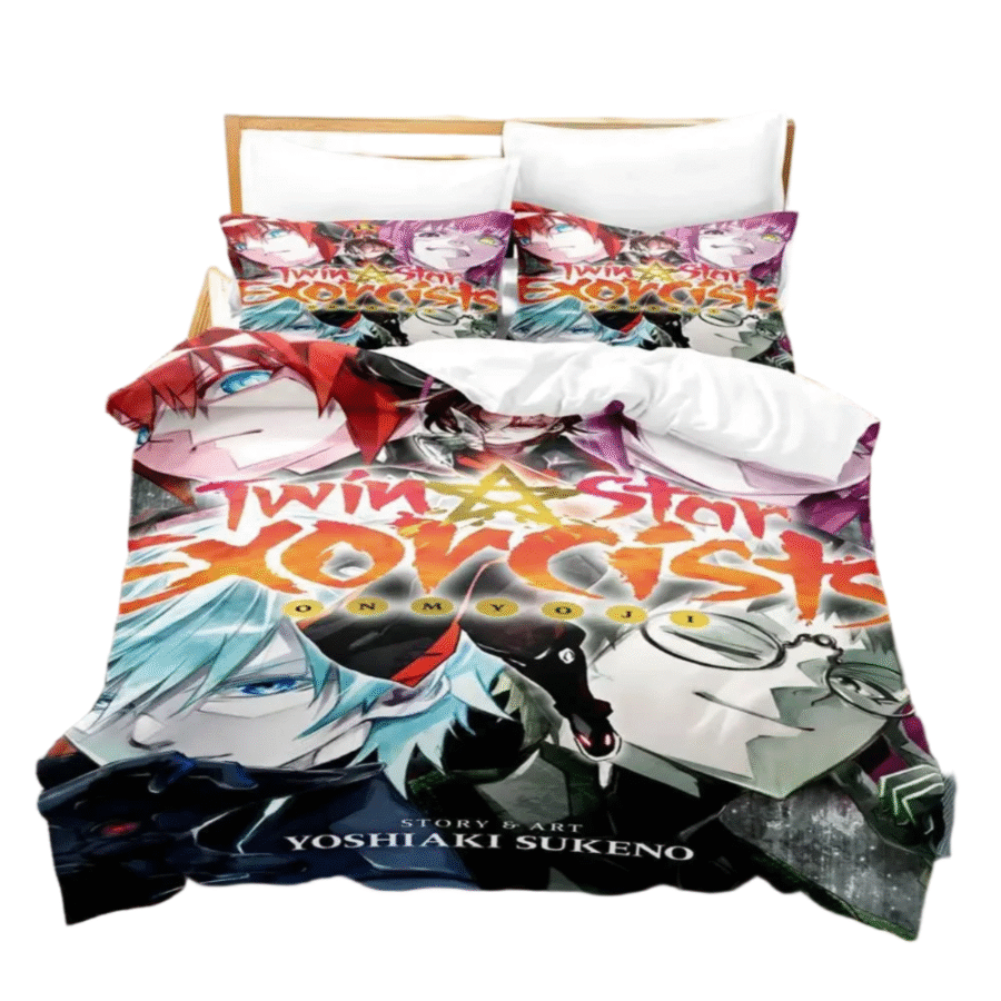 Twin Star Exorcists Anime Characters Printed Bedding Set Twin Star Exorcists Anime Characters Printed Bedding Set
