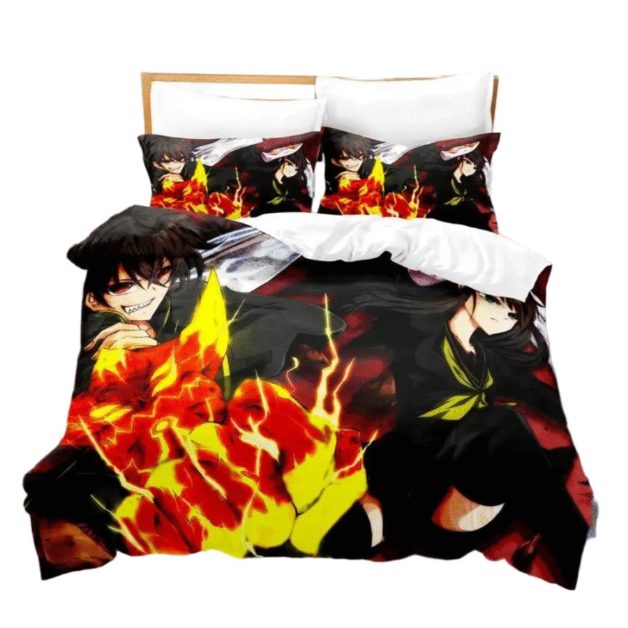 Twin Star Exorcists Anime Rokuro And Benio Print Bedding Set Twin Star Exorcists Anime Rokuro And Benio Print Bedding Set