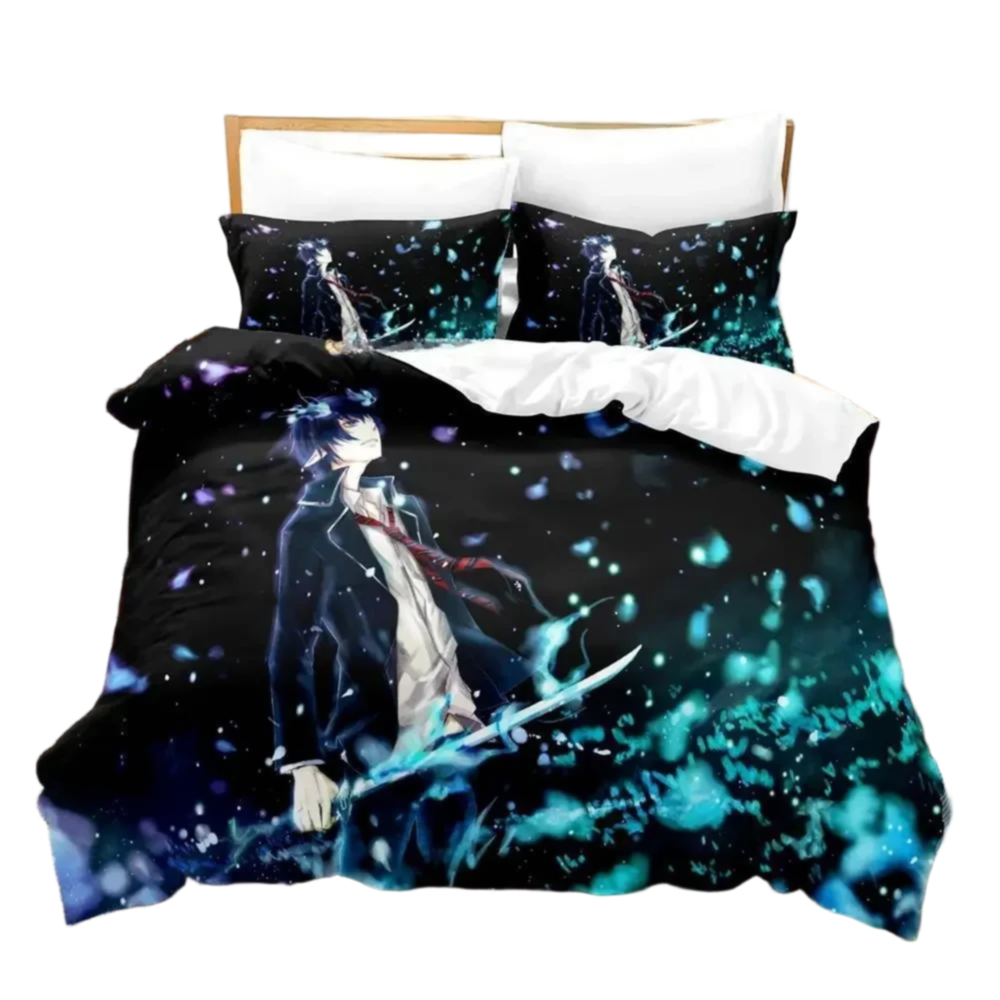 Blue Exorcist Rin Okumura Anime Print Bedding Set Blue Exorcist Rin Okumura Anime Print Bedding Set
