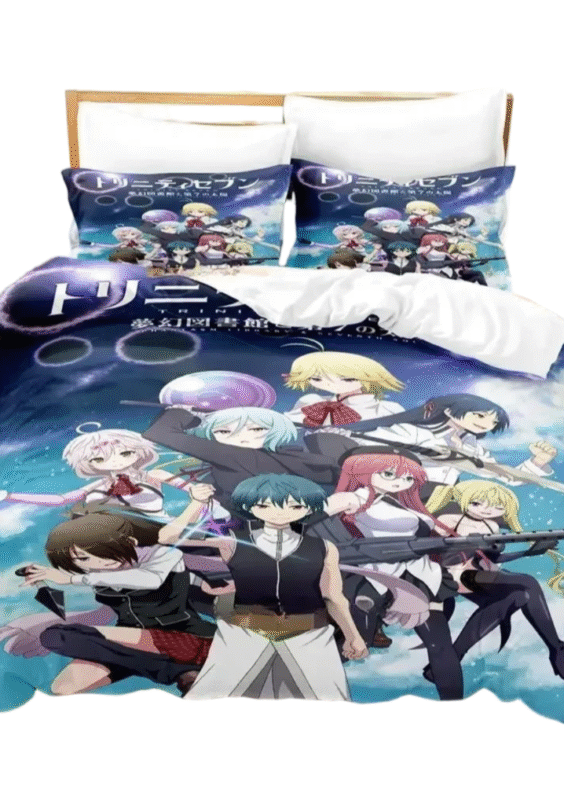 Trinity Seven Anime Characters Printed Bedding Set