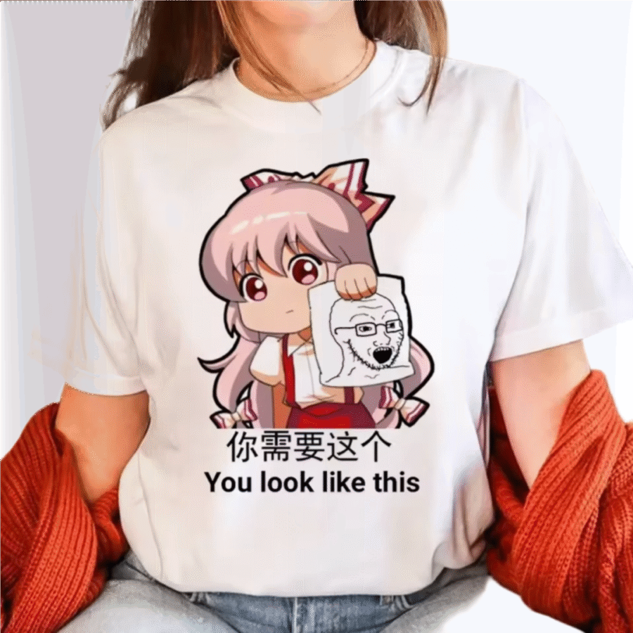 Anime Touhou Project Reimu Hakurei Printed White T-Shirt Anime Touhou Project Reimu Hakurei Printed White T-Shirt