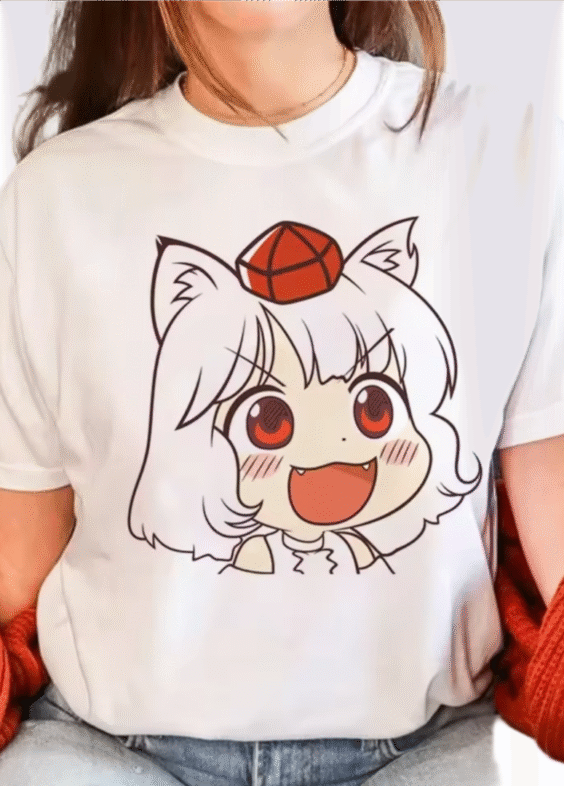 Anime Touhou Project Aya Shameimaru Printed White T-Shirt