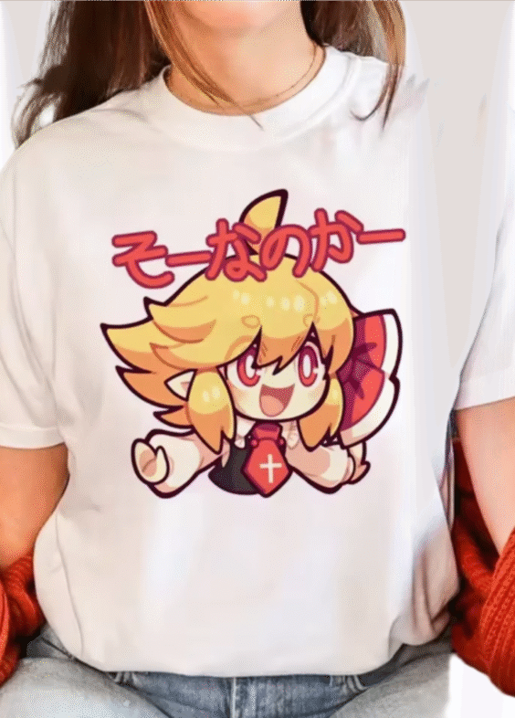 Anime Touhou Project Rumia Printed White T-Shirt