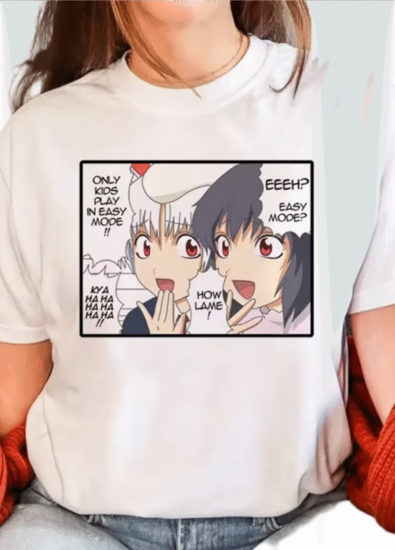 Anime Touhou Project Tewi Inaba And Reisen Printed White T-Shirt