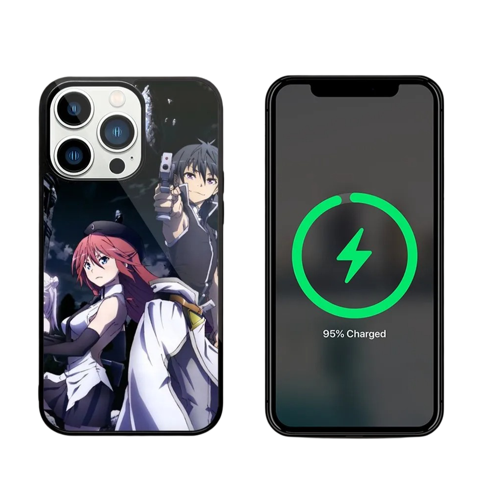 Anime Trinity Seven Arata And Lilith Phone Case For Magnetic Attraction iPhone Anime Trinity Seven Arata And Lilith Phone Case For Magnetic Attraction iPhone