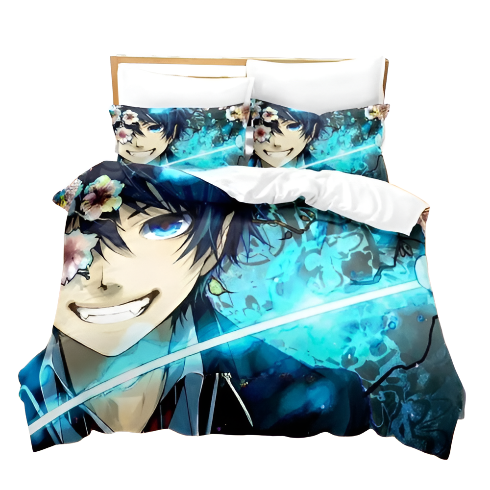 Anime Blue Exorcist Rin Okumura Printed Duvet Cover Set Anime Blue Exorcist Rin Okumura Printed Duvet Cover Set