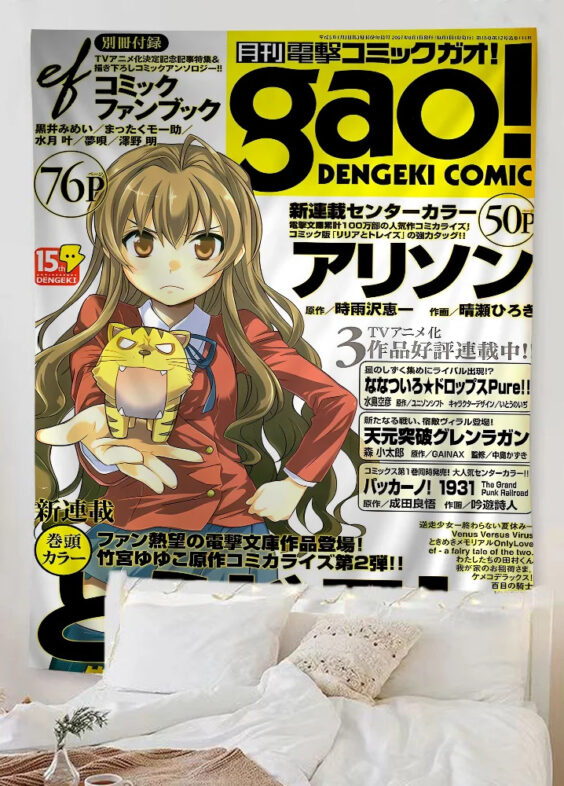 Toradora Anime Taiga Aisaka Print Home Decor Wall Hanging Sheet