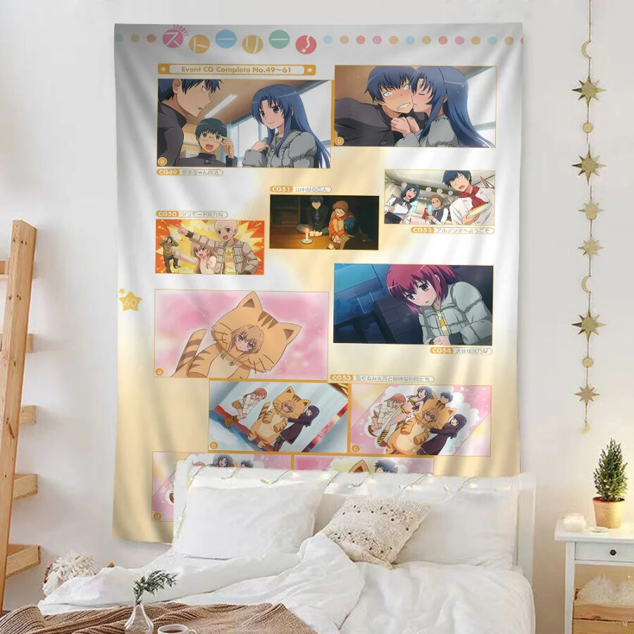 Toradora Anime Characters Home Decor Wall Hanging Sheet Toradora Anime Characters Home Decor Wall Hanging Sheet