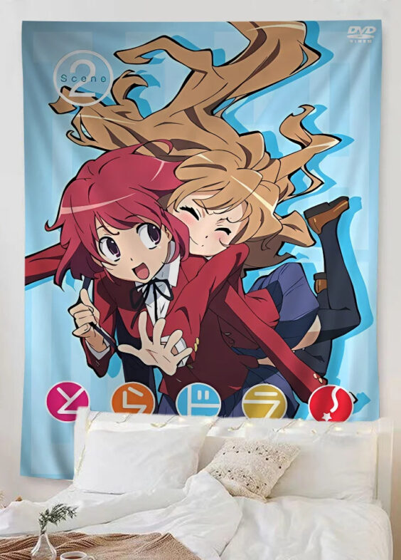 Anime Toradora Minori And Taiga Home Decor Wall Hanging Sheet