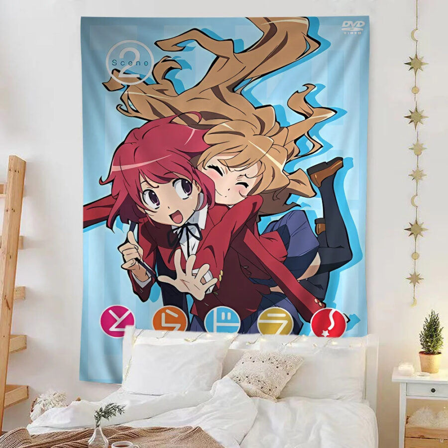 Anime Toradora Minori And Taiga Home Decor Wall Hanging Sheet