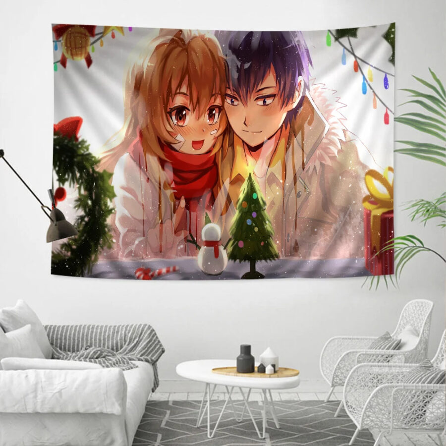 Anime Christmas Toradora Ryūji And Taiga Printed Large Wall Decor Poster
