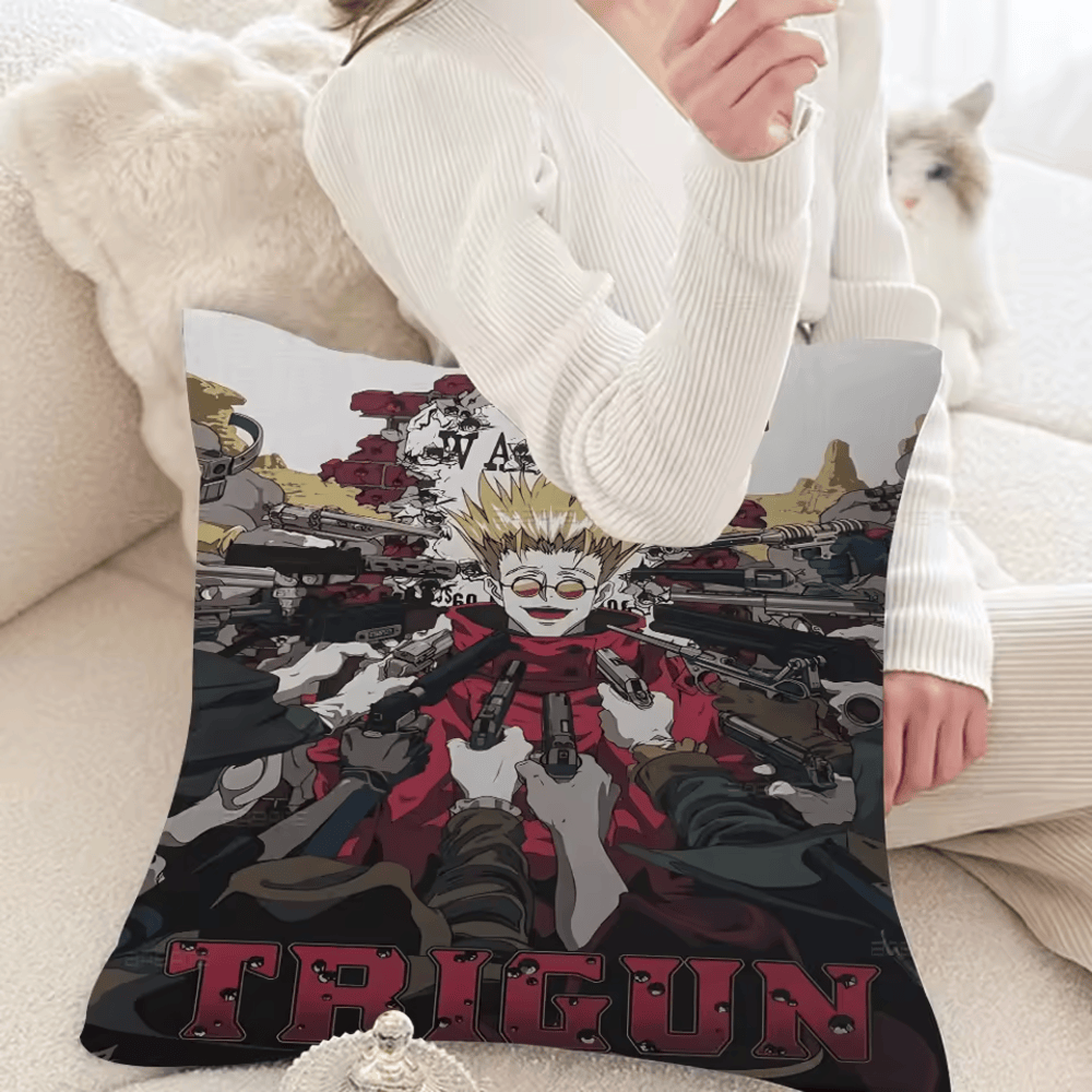 Anime Trigun Vash The Stampede Pillow Cover Anime Trigun Vash The Stampede Pillow Cover