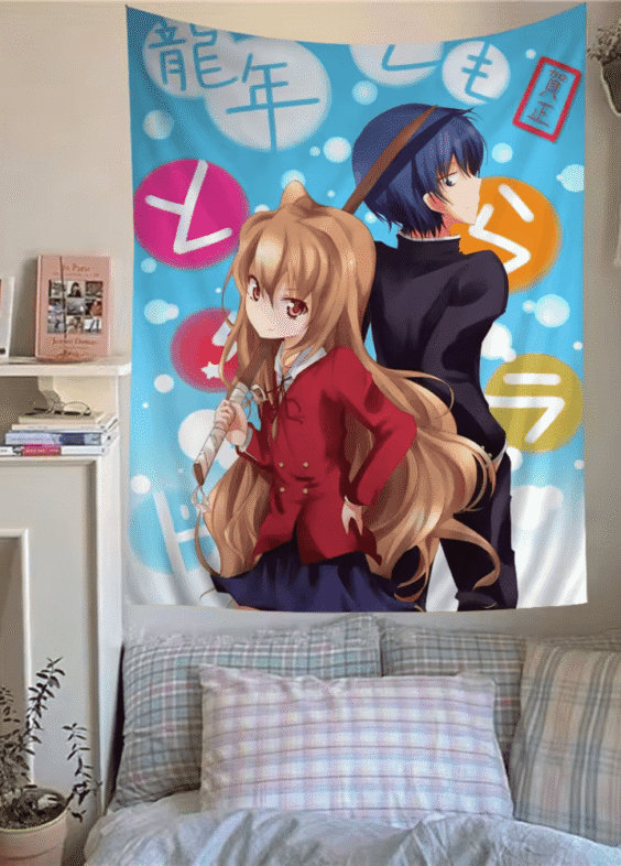 Toradora Aisaka Taiga And Takasu Ryuuji Anime Wall Art Decor