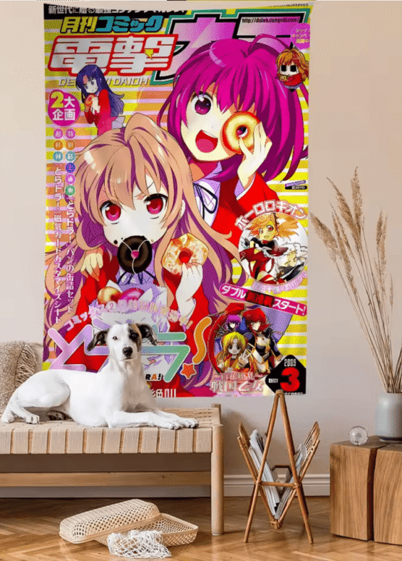 Toradora Anime Characters Tapestry Wall Hanging Sheet
