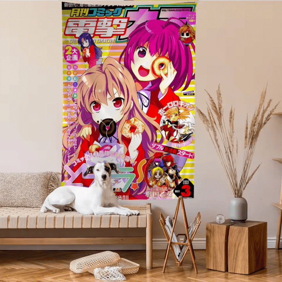 Toradora Anime Characters Tapestry Wall Hanging Sheet Toradora Anime Characters Tapestry Wall Hanging Sheet