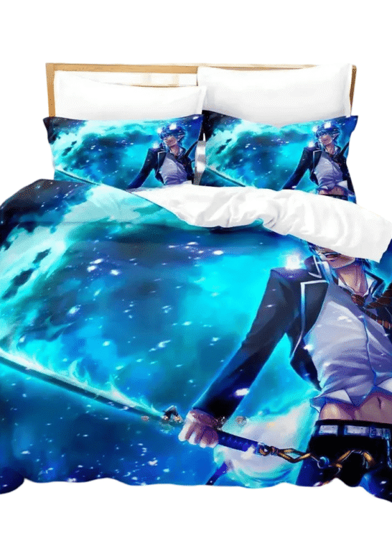 Anime Blue Exorcist Rin Okumura Print Microfiber Duvet Cover Set