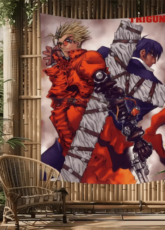 Trigun Anime Stampede And Nicholas Tapestry Poster Wall Art