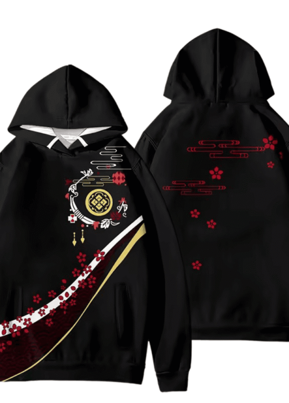 Anime Touken Ranbu Kashuu Kiyomitsu 3D Printed Black Hoodie