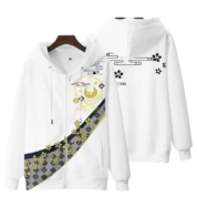 Anime Touken Ranbu Tsurumaru Kuninaga 3D Printed White Zipper Hoodie