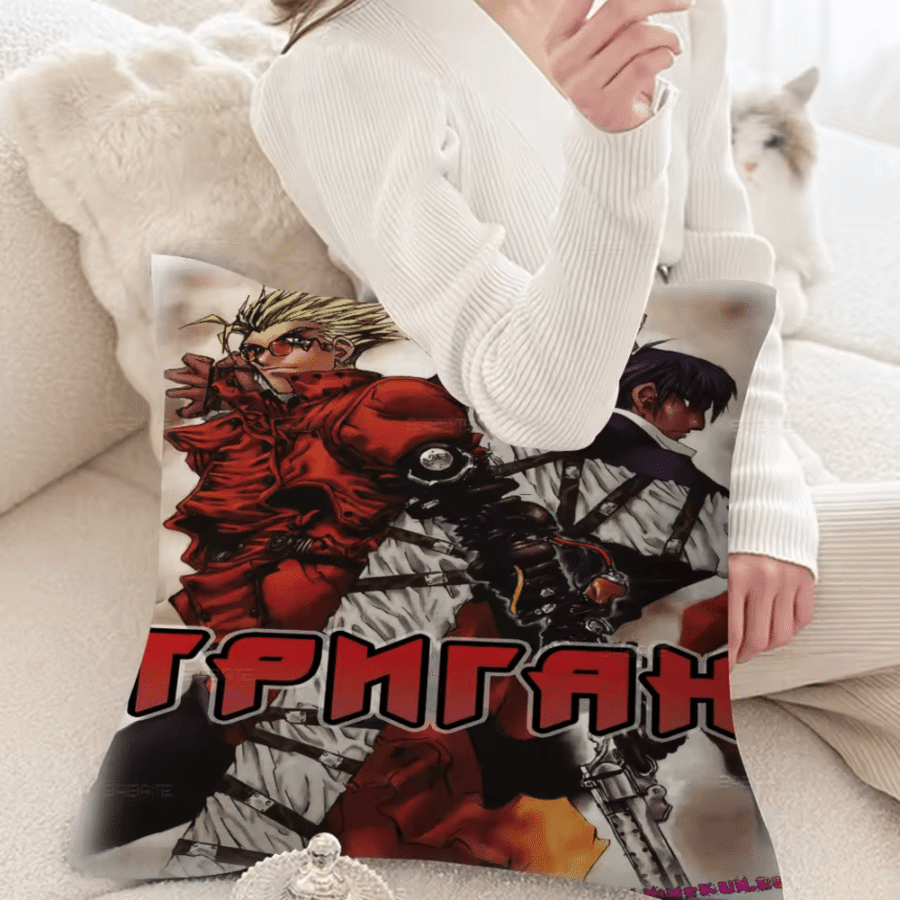 Anime Trigun Vash The Stampede And Nicholas D. Wolfwood Pillow Cover Anime Trigun Vash The Stampede And Nicholas D. Wolfwood Pillow Cover