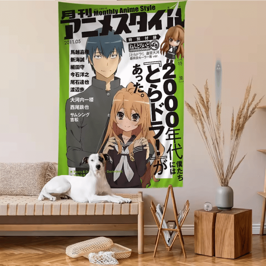 Anime Toradora Aisaka Taiga And Takasu Ryuuji Wall Hanging Sheet Anime Toradora Aisaka Taiga And Takasu Ryuuji Wall Hanging Sheet