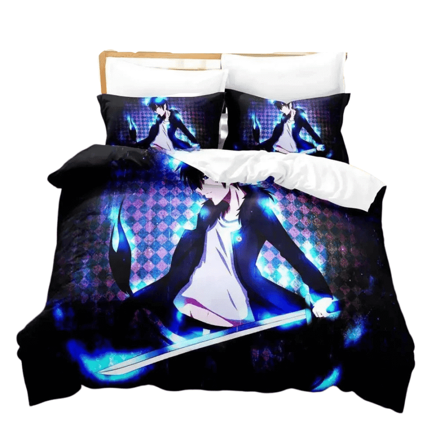 Blue Exorcist Rin Okumura Anime Print Microfiber Duvet Cover Set Blue Exorcist Rin Okumura Anime Print Microfiber Duvet Cover Set