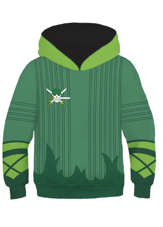 Anime One Piece Roronoa Zoro Printed Casual Hoodie