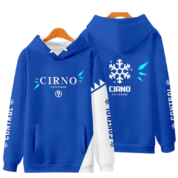 Anime Touhou Project Cirno 3D Printed Blue And White Sweatshirt