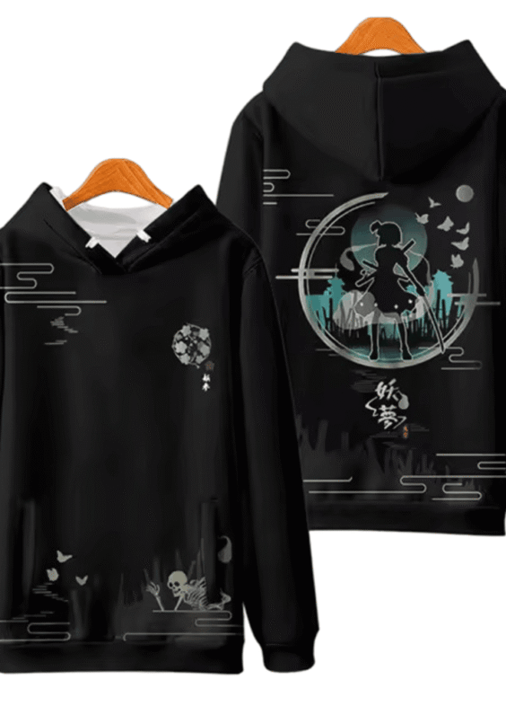 Anime Touhou Project Youmu Konpaku 3D Printed Black Sweatshirt