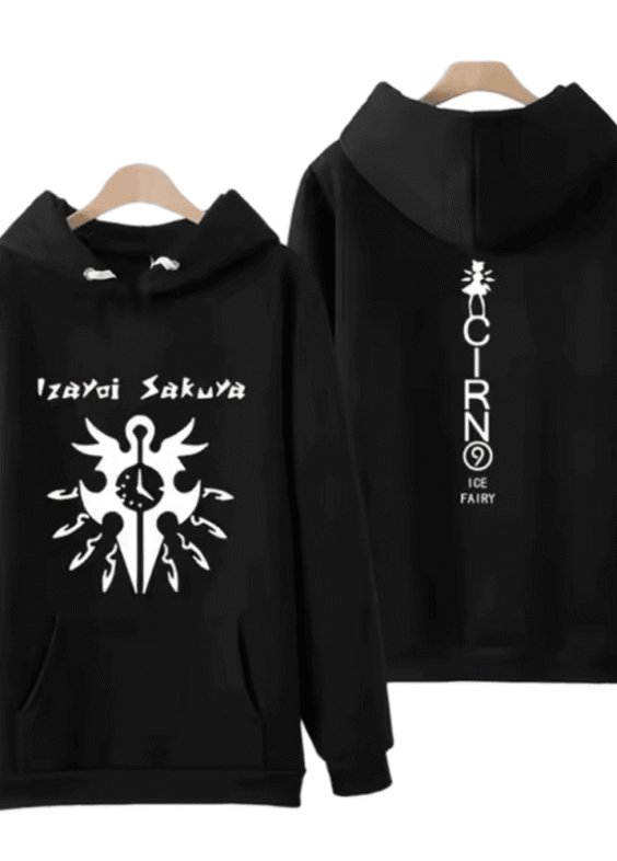 Anime Touhou Project Sakuya Izayoi And Cirno 3D Printed Black Sweatshirt