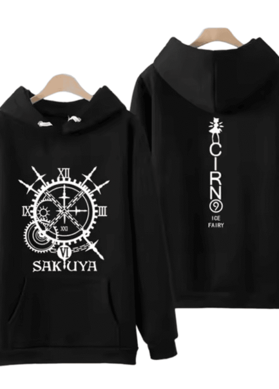Touhou Project Anime Sakuya Izayoi And Cirno 3D Printed Black Sweatshirt