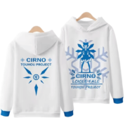 Anime Touhou Project Cirno 3D Printed White Sweatshirt