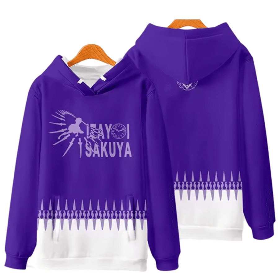 Anime Touhou Project Sakuya Izayoi 3D Printed Sweatshirt Anime Touhou Project Sakuya Izayoi 3D Printed Sweatshirt