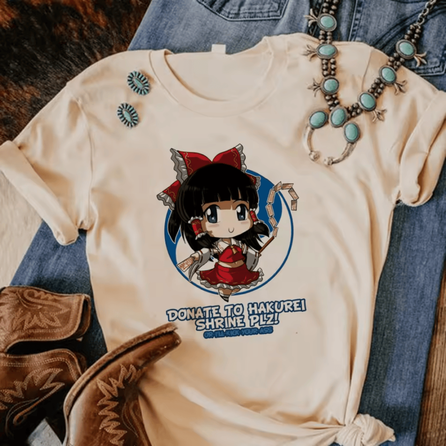Anime Touhou Project Reimu Hakurei T-Shirt For Women
