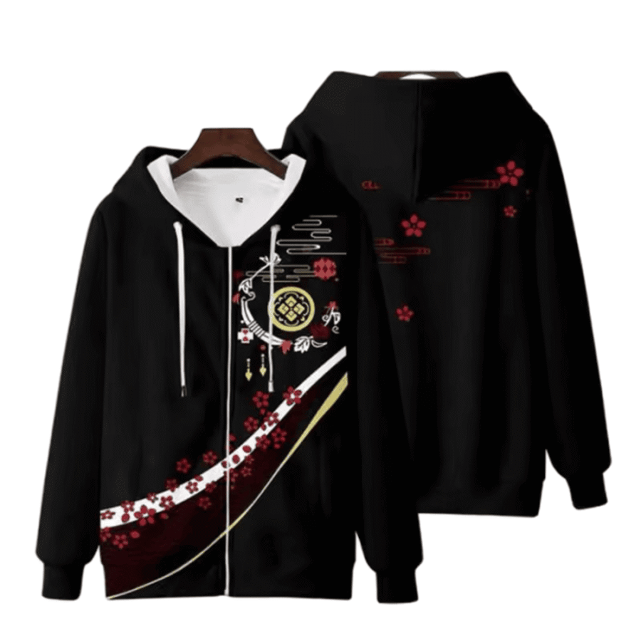 Anime Touken Ranbu Kashuu Kiyomitsu 3D Printed Black Zipper Hoodie Anime Touken Ranbu Kashuu Kiyomitsu 3D Printed Black Zipper Hoodie