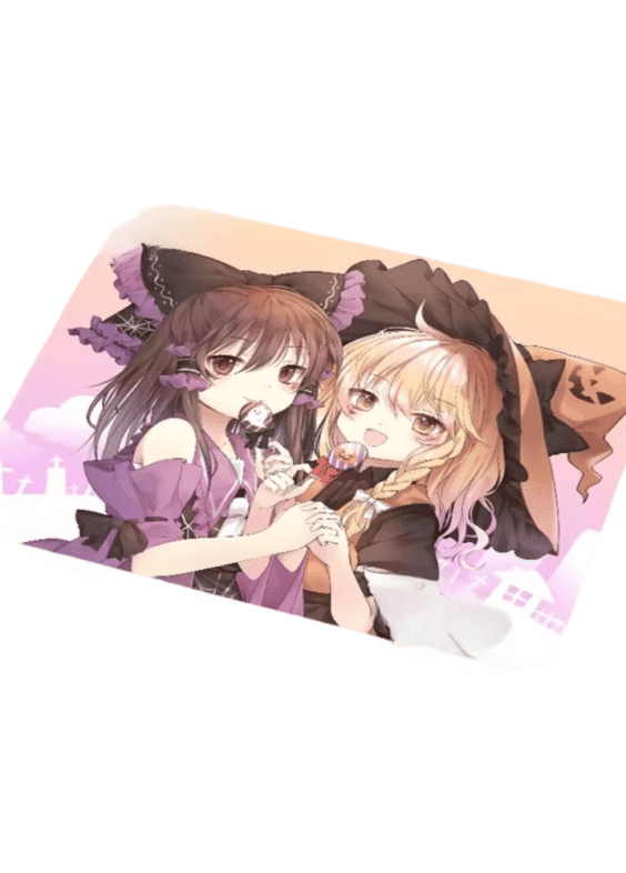 Touhou Project Marisa Kirisame And Reimu Hakurei Anime Print Mouse Pad