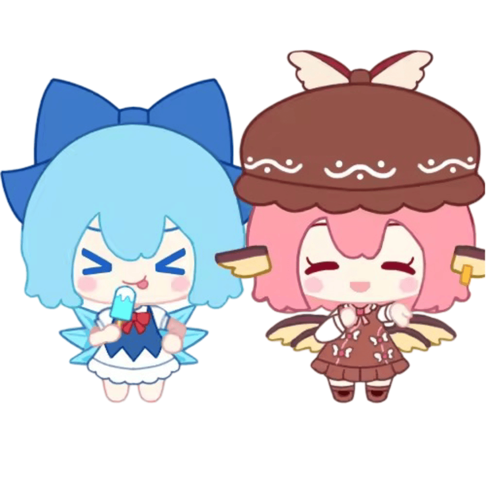 Anime TouHou Project Cirno And Mystia Lorelei Keychain
