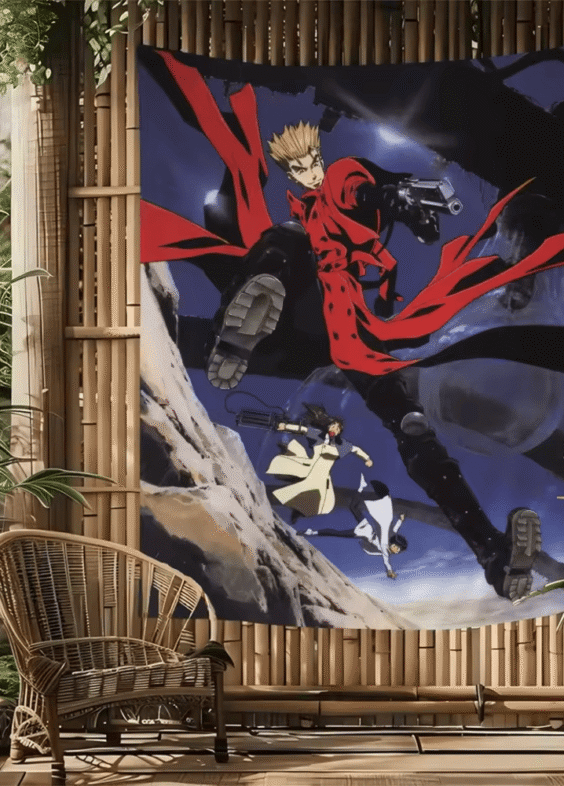 Anime Trigun Stampede With Friends Tapestry Poster Wall Art