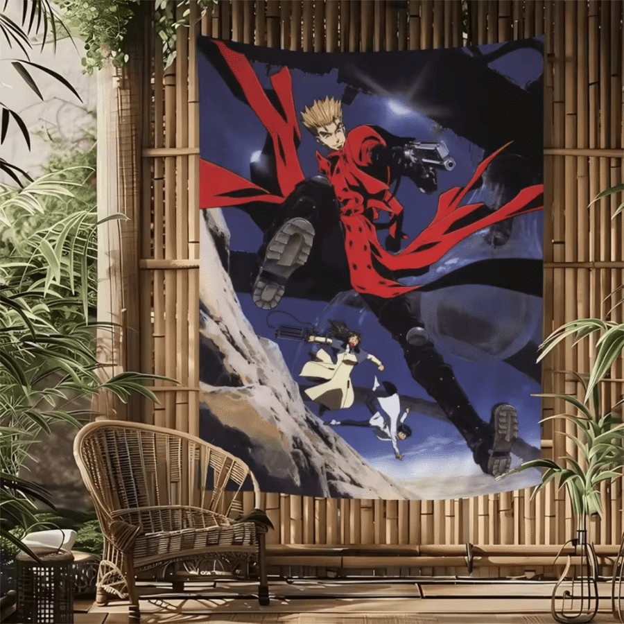 Anime Trigun Stampede With Friends Tapestry Poster Wall Art Anime Trigun Stampede With Friends Tapestry Poster Wall Art