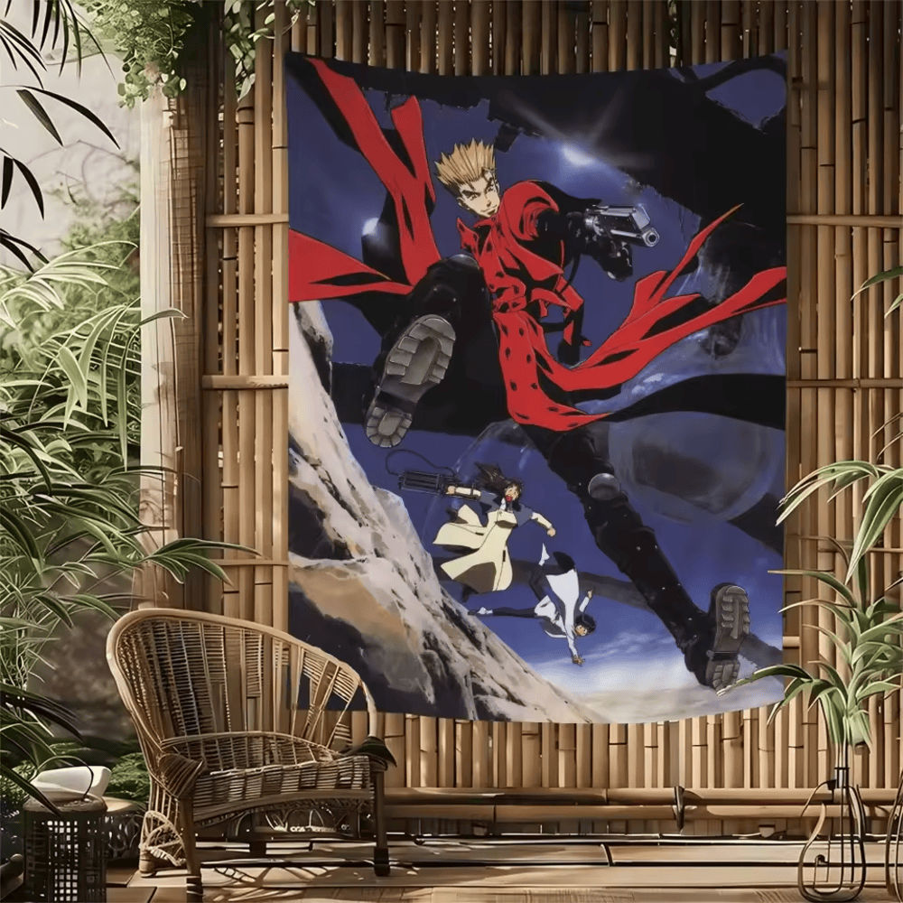 Anime Trigun Stampede With Friends Tapestry Poster Wall Art Anime Trigun Stampede With Friends Tapestry Poster Wall Art