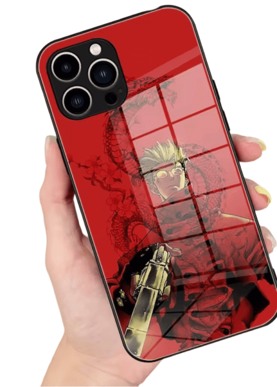 Anime Trigun Vash The Stampede Glass Phone Case For iPhone And Samsung