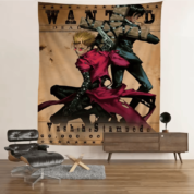 Anime Trigun Vash The Stampede And Nicholas D. Wolfwood Tapestry Wall Hanging