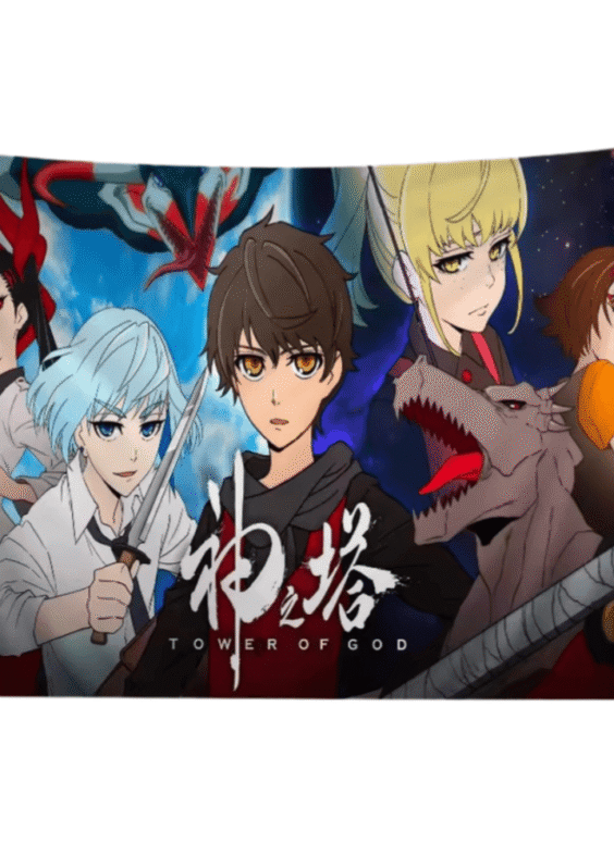 Anime Tower Of God Baam With Friends Tapestry Hanging Wall Art